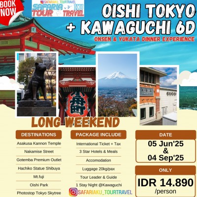 SUPERSALE LONG WEEKEND OISHI TOKYO + KAWAGUCHI 6D